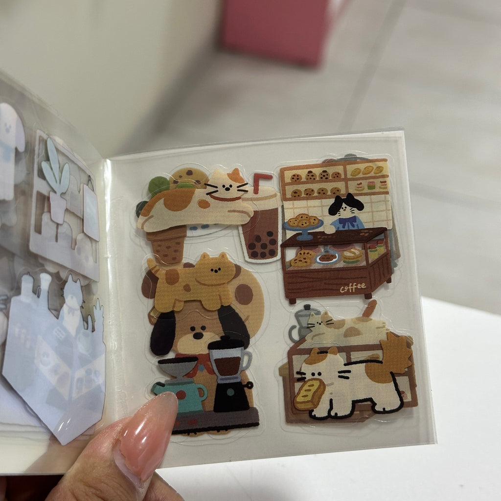 Mini libros de Stickers - Gatitos Situaciones Cotidianas