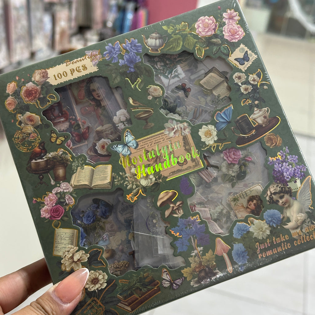 Caja stickers Vintage - 100 planchas