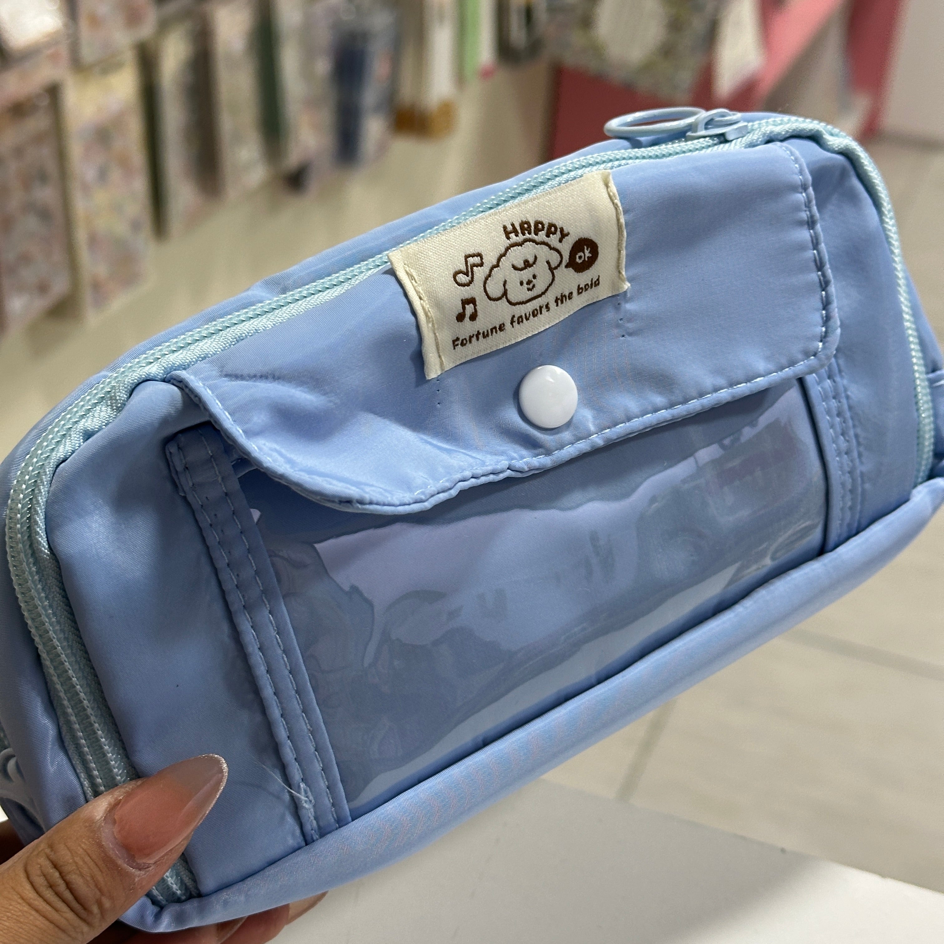 Estuche Bolsillo transparente - 2 cierres
